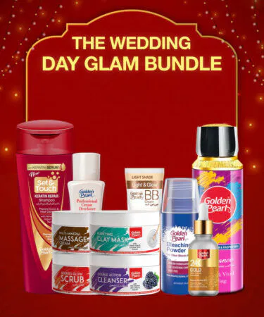 The Wedding Day Glam Bundle Of 10, a collection of 10 beauty products for brides in Pakistan.