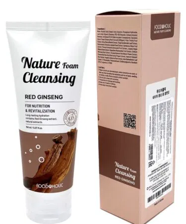 Foodaholic Nature Cleansing Foam Red Ginseng for anti-aging, hydration, and skin rejuvenation sold in Pakistan
