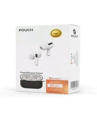 Pro 2 ANC wireless earbuds in white with free silicone cover, Bluetooth connectivity, sold in Pakistan