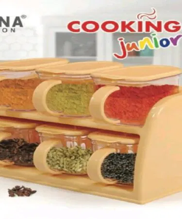 Lavenna 6-Piece Transparent Spice Rack Set | Khareedo