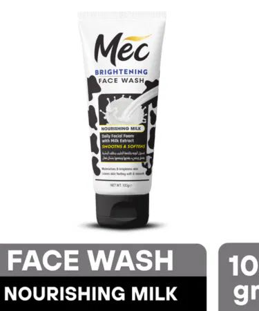 Mec Brightening Nourishing Milk Face Wash 100gm for all skin types, gentle daily cleanser sold in Pakistan