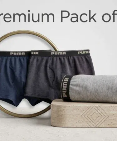 Pack of 3 men's cotton boxer briefs, soft and comfortable underwear for men, sold in Pakistan
