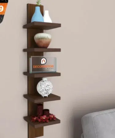 Adorable DIY wall mounted wooden floating shelves, book shelf, and storage racks.