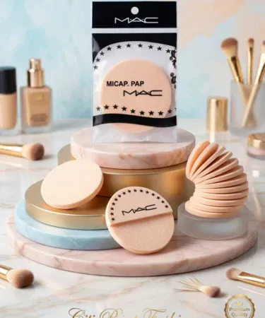 Premium compact powder sponge puff applicator for flawless face makeup finish, ultra soft, reusable, sold in Pakistan