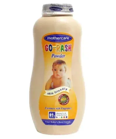 Rash Powder 250gm bottle for baby rash relief, inflammation, and itching, sold in Pakistan