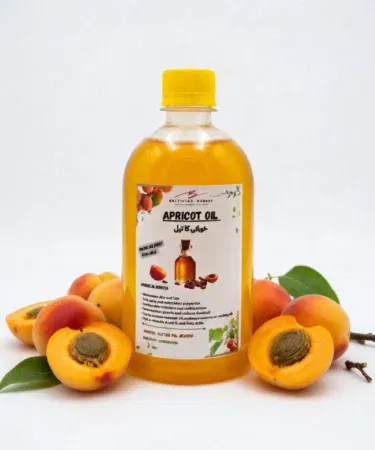 200ml bottle of pure Skardu Apricot Oil for skin and hair care, available in Pakistan