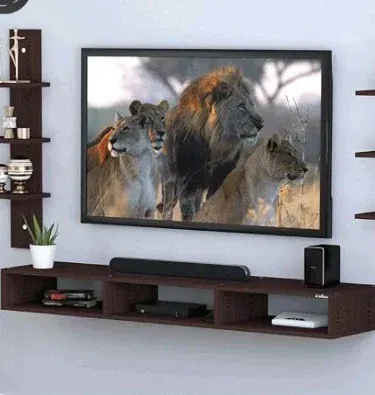 2 Tier Modern Wall Mounted Floating TV Shelf for Media Consoles and Game Consoles sold in Pakistan