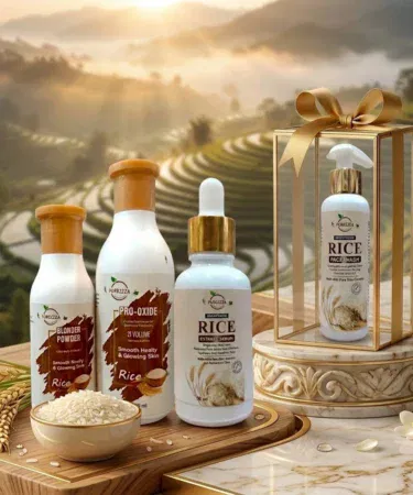 Purezza Natural Milky Rice Facial Kit 4-in-1 set for Korean glass skin and deep hydration in Pakistan