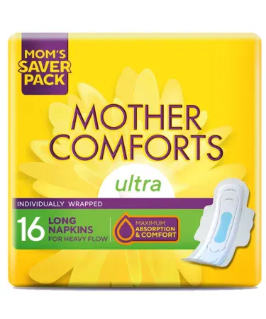 Mother Comforts Ultra-Sanitary Pads Long 16 Pcs for women's hygiene sold in Pakistan