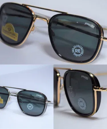 Imported Army Aviator Pilot sunglasses for men with steel body and glass lens, sold in Pakistan.