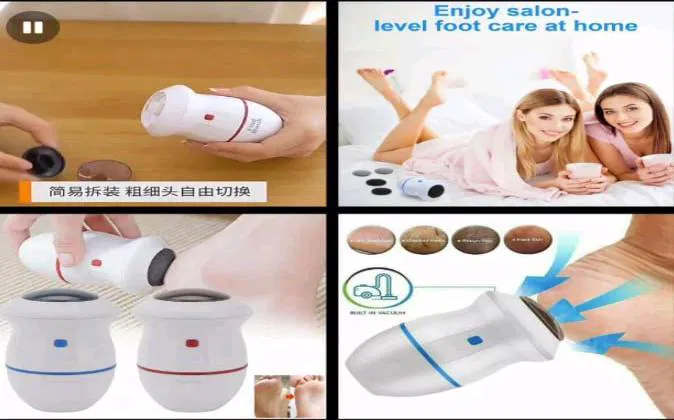 Electric foot grinder and pedicure tool for dead skin and callus removal, unisex, sold in Pakistan.