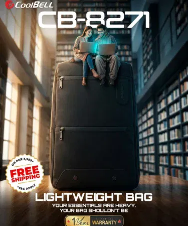 CoolBell CB-8271 water-resistant laptop backpack for 15.6-inch laptops, ideal for Pakistan.