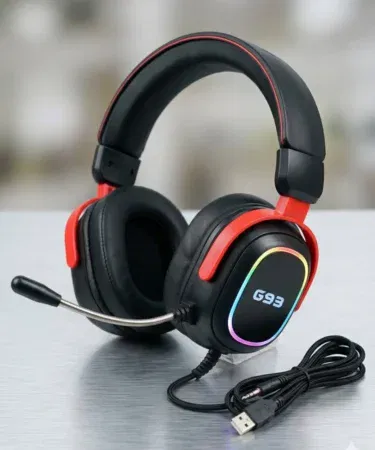 MISDE G93 RGB Gaming Headset with 50mm driver and noise cancelling mic for PC and Laptop