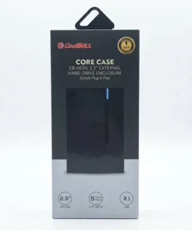 CoolBell CB-HC01 2.5 inch USB-C external hard drive enclosure for HDD SSD caddy case