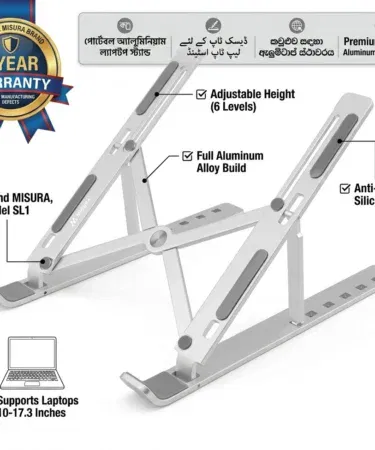CoolBell X-STAND CB-LS400 portable aluminum laptop stand, foldable, adjustable height notebook holder for sale in Pakistan